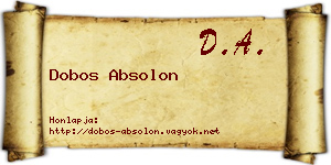 Dobos Absolon névjegykártya