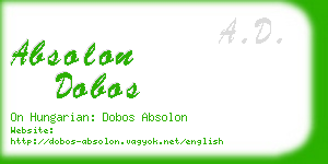 absolon dobos business card